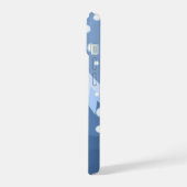 Winter Kokeshi Doll - Blue Mountain Geisha Girl iPhone 15 Case (Linkerkant)