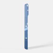 Winter Kokeshi Doll - Blue Mountain Geisha Girl iPhone 15 Case (Rechterkant)