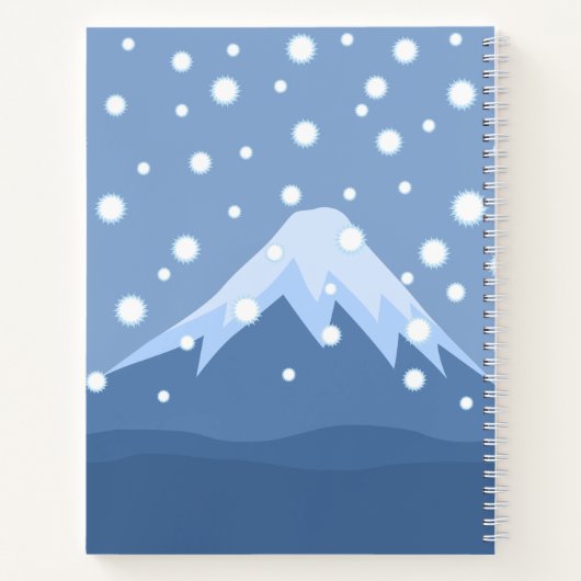 Winter Kokeshi Doll - Blue Mountain Geisha Girl Notitieboek (Achterkant)