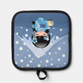 Winter Kokeshi Doll - Blue Mountain Geisha Girl Pannenlap (Voorkant)