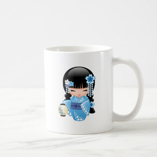 Winter Kokeshi Doll - Schattigee Japanse Geisha Gi Koffiemok