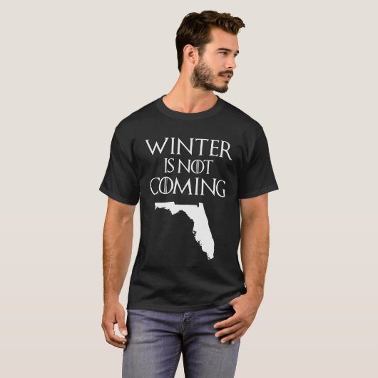 Winter komt niet uit Florida T-shirt (Voorkant volledig)