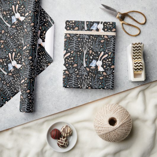 Winter Konijn Bosland Cadeaupapier (Crafts)