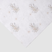 Winter Konijn met Winter Bloemen Tissuepapier (Detail)