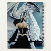 Winter Koningin Witte Draak Fantasie Planner (Achterkant)