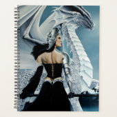 Winter Koningin Witte Draak Fantasie Planner (Voorkant)