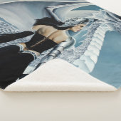 Winter Koningin Witte Draak Fantasie Sherpa Deken (3/4)