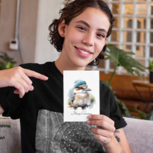 Winter Kookaburra Wensen, op maat Briefkaart