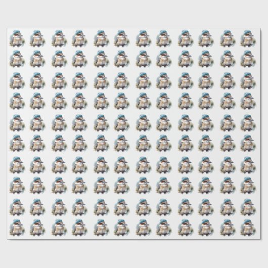 Winter Kookaburra Wensen, op maat Cadeaupapier (Vlak)