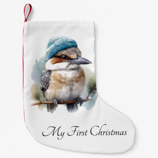 Winter Kookaburra Wensen, op maat Kleine Kerstsok (Voorkant)