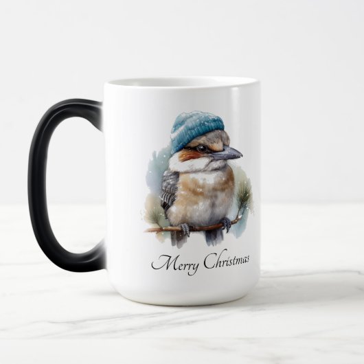 Winter Kookaburra Wensen, op maat Magische Mok (Links)