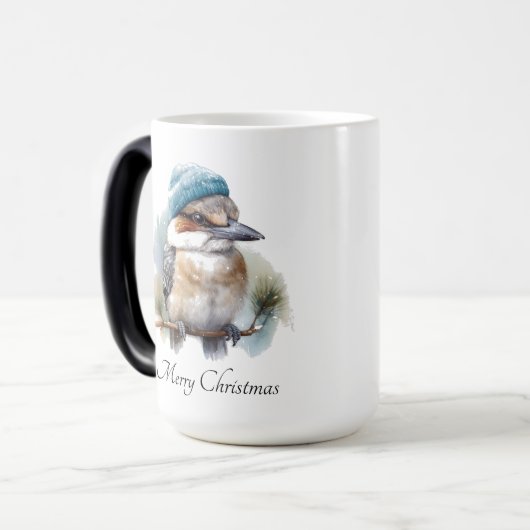Winter Kookaburra Wensen, op maat Magische Mok (Voorkant links)