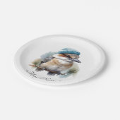 Winter Kookaburra Wensen, op maat Papieren Bordje (Gekanteld)