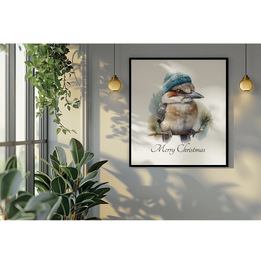 Winter Kookaburra Wensen, op maat Poster