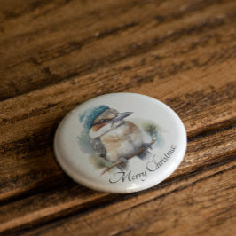Winter Kookaburra Wensen, op maat Ronde Button 3,2 Cm