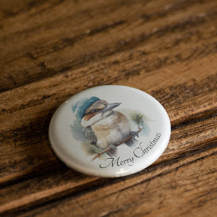 Winter Kookaburra Wensen, op maat Ronde Button 3,2 Cm