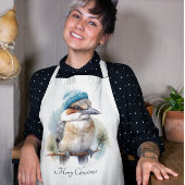 Winter Kookaburra Wensen, op maat Schort