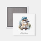 Winter Kookaburra Wishes, op maat gemaakt Magneet (Voorkant / Achterkant)