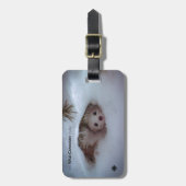 Winter - Korte zandspiering Bagagelabel (Voorkant verticaal)