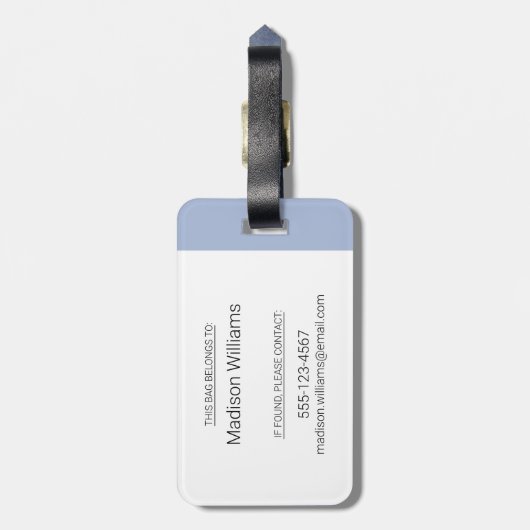 Winter - Korte zandspiering Bagagelabel (Achterkant verticaal)