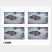 Winter - Korte zandspiering Rechthoekige Sticker (Vel)