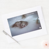 Winter - Korte zandspiering Rechthoekige Sticker (Envelop)