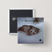 Winter - Korte zandspiering Vierkante Button 5,1 Cm (Voorkant /achterkant)