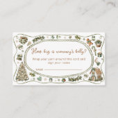 Winter koud buiten hoe groot is mama's buik informatiekaartje (Voorkant)