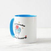 Winter Koude Handen Warm Hart, Kerstcadeau Mok (Voorkant links)