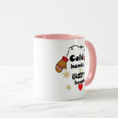 Winter Koude Handen Warm Hart, Kerstcadeau Mok (Voorkant rechts)