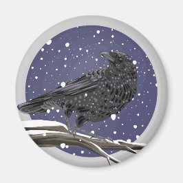Winter Kraai Magneet