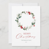 Winter Krans Aangepaste Foto Kaart (Voorkant)