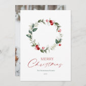 Winter Krans Aangepaste Foto Kaart (Voorkant / Achterkant)