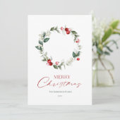 Winter Krans Aangepaste Foto Kaart (Staand voorkant)