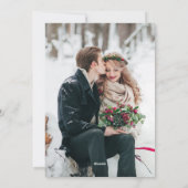 Winter Krans Aangepaste Foto Kaart (Achterkant)