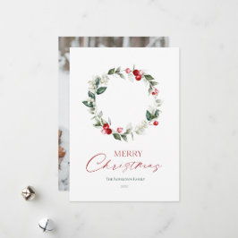 Winter Krans Aangepaste Foto Kaart