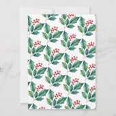 Winter Krans Berry Kerst Baby shower Kaart (Achterkant)