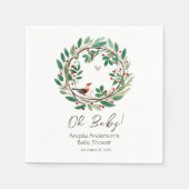 Winter Krans Berry Kerst Baby shower Servet (Voorkant)