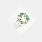 Winter Krans Berry Kerst Baby shower Servet (Hoek)