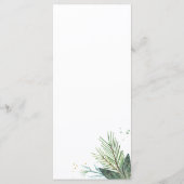 Winter krans bruiloft menu (Achterkant)