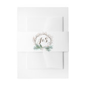 Winter krans bruiloft uitnodiging buik band uitnodigingen wikkel (Voorkant Voorbeeld)