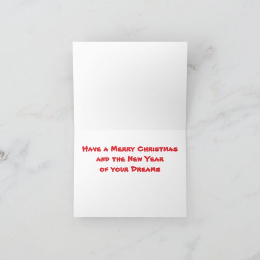 Winter Krans Feestdagen Kaart (Binnen)