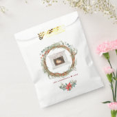 Winter Krans Gezellige Open Haard Vrolijk Kerstfee Bedankzakje (Gezegeld)