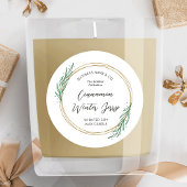 Winter Krans Kerstkaars Product Label Rond