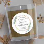 Winter Krans Kerstkaars Product Label Rond