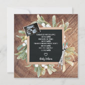 Winter krans Letter Board Sonogram IVF zwangerscha Aankondiging (Voorkant)