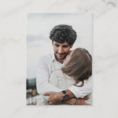 Winter krans moderne bruiloft details informatiekaartje (Achterkant)