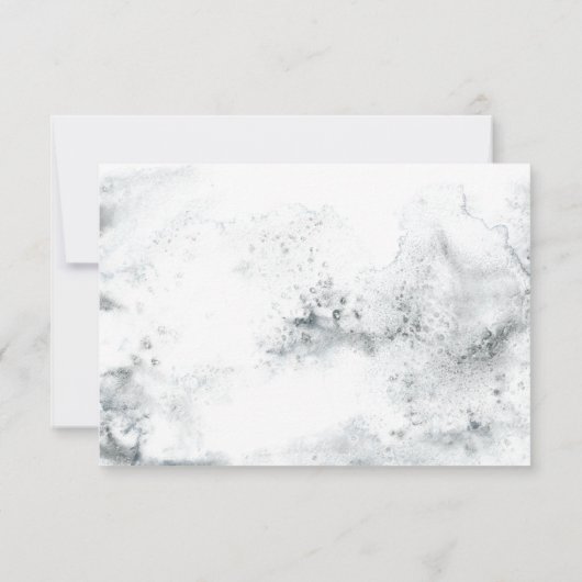 Winter krans & rood kardinaal bruiloft diner RSVP kaartje (Achterkant)