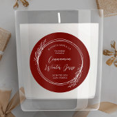 Winter Krans Rood & Wit Kerstproduct Label