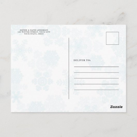 Winter Krans Script Wens je een Prettig Kerstfeest Briefkaart (Achterkant)